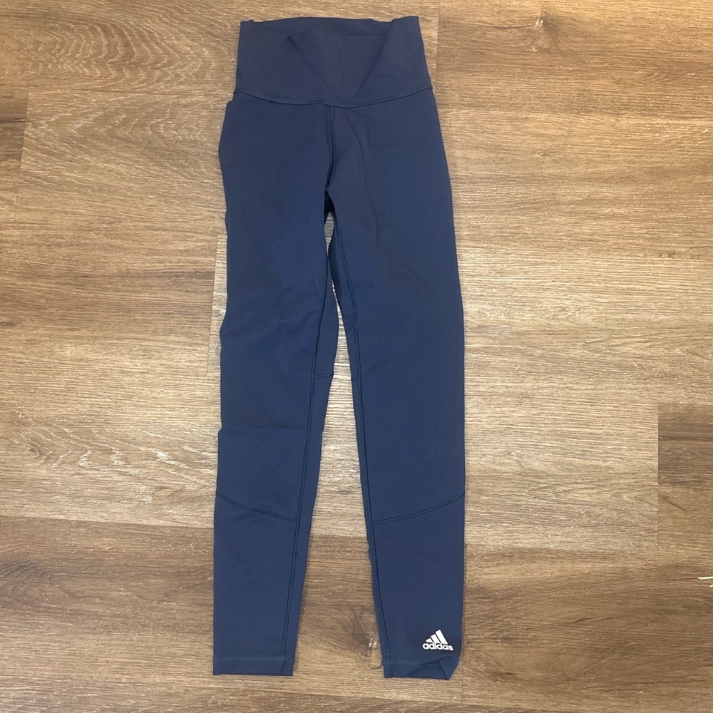 Adidas Navy High Rise Leggings XS | Athletic Workout Yoga Pants